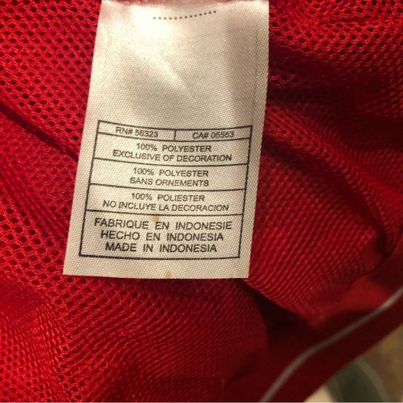 Vintage Y2K Nike Team Polyester Windbreaker Jacket in EUC Red & White - Picture 11 of 11